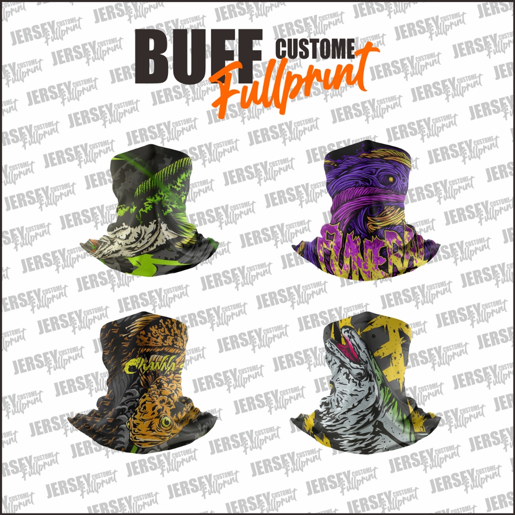 Buff Custom Masker Bandana Leher Design Suka-Suka Buff Mancing Multifungsi by VINUS COMPANY
