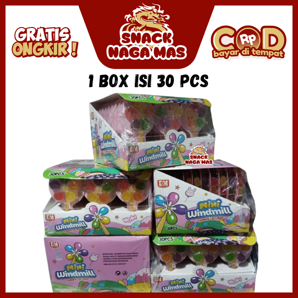 

DSM PERMEN MINI WINDMILL BENTUK KIPAS MINI [1 BOX ISI 30]
