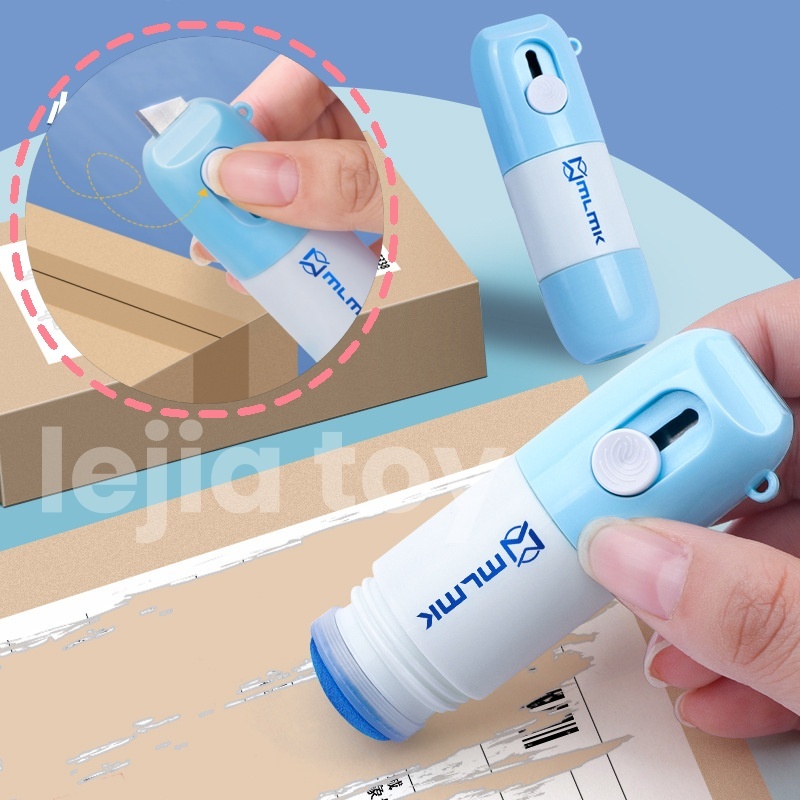 

【READY】Penghilang Informasi Resi/Cutter Mini 2 in 1 Pembuka Paket/ penghapus resi thermal/2 in pembuka paket box opener roller stamp pembuka