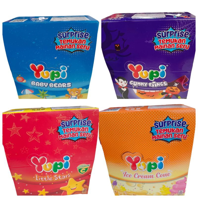 

Yupi ice cream coneYupi little stars Yupi gummy fangs Yupi baby bears 144g/24pcs@6g