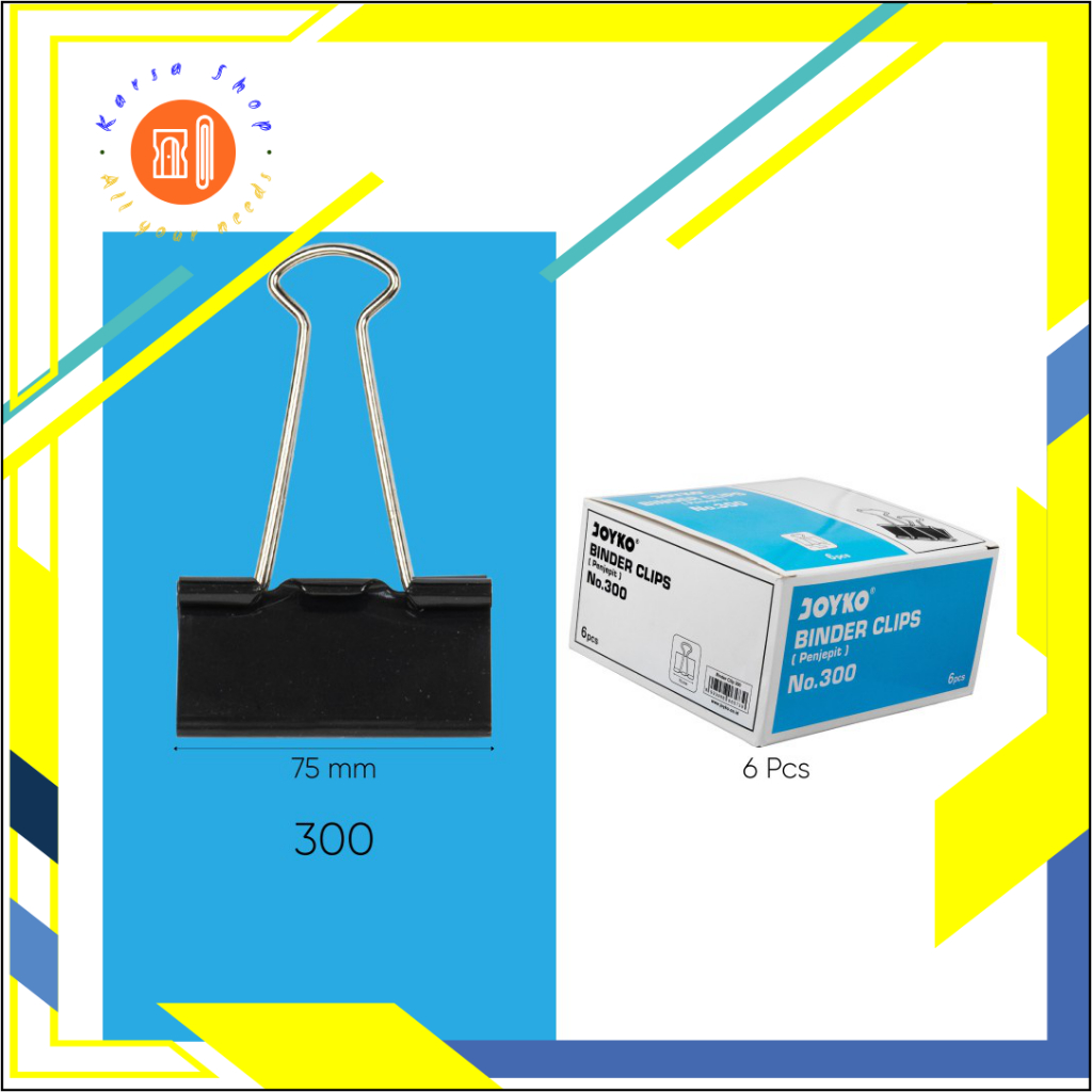 

Joyko Binder Clips No. 300 / Joyko Binder Clip Penjepit Kerja 300