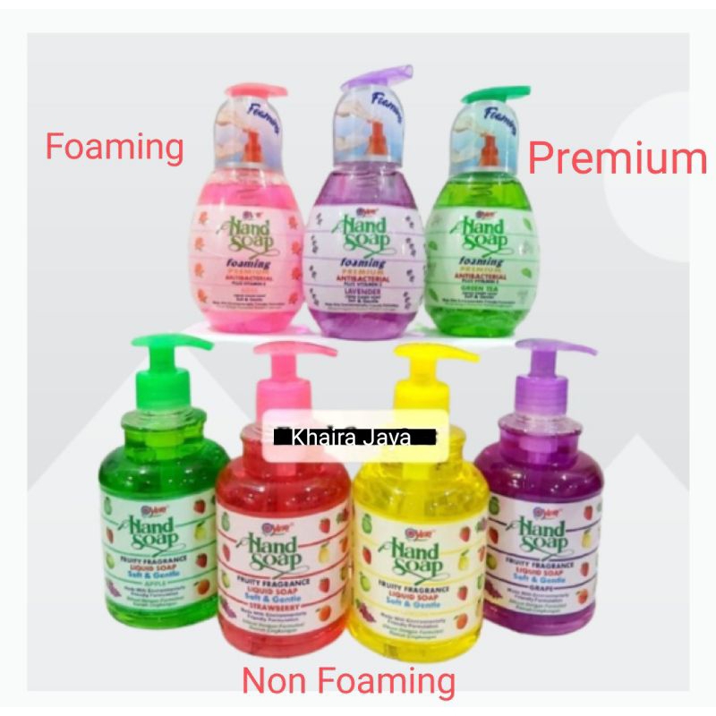 Sabun Cuci Tangan Yuri Hand Soap Premuim Foaming Liquid Rose Green Tea Lavender Lemon Strawberry Ora