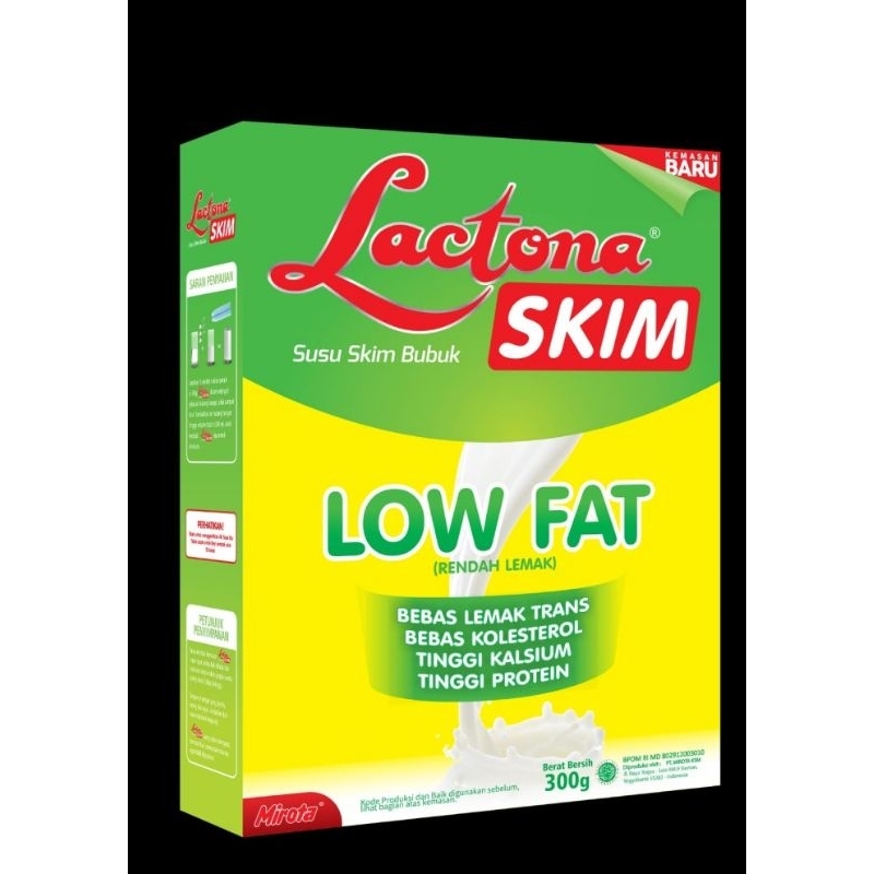 

Lactona Slim Low fat susu rendah lemak 300gr