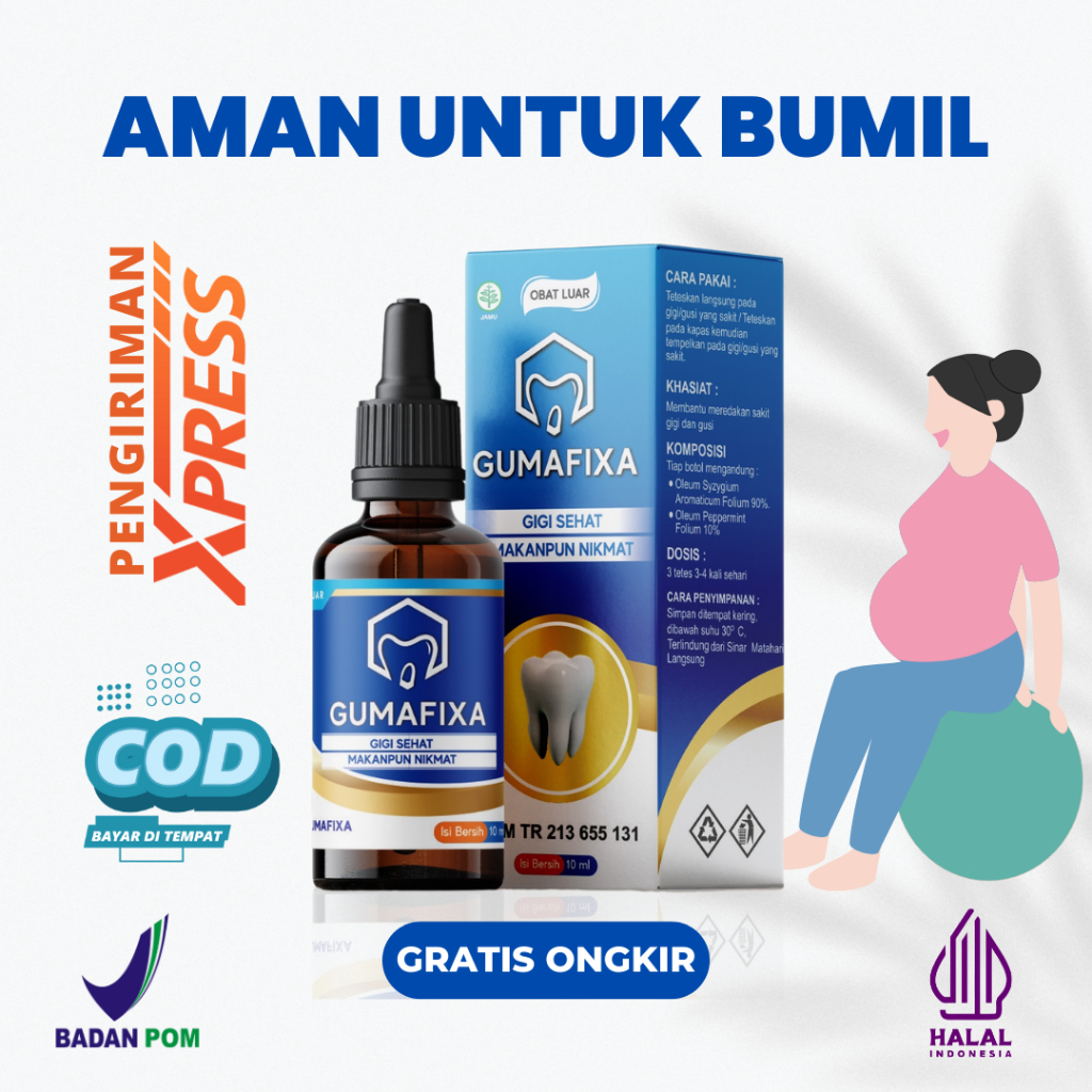 Gumafixa Obat Sakit Gigi Untuk Ibu Hamil & Menyusui Standar BPOM