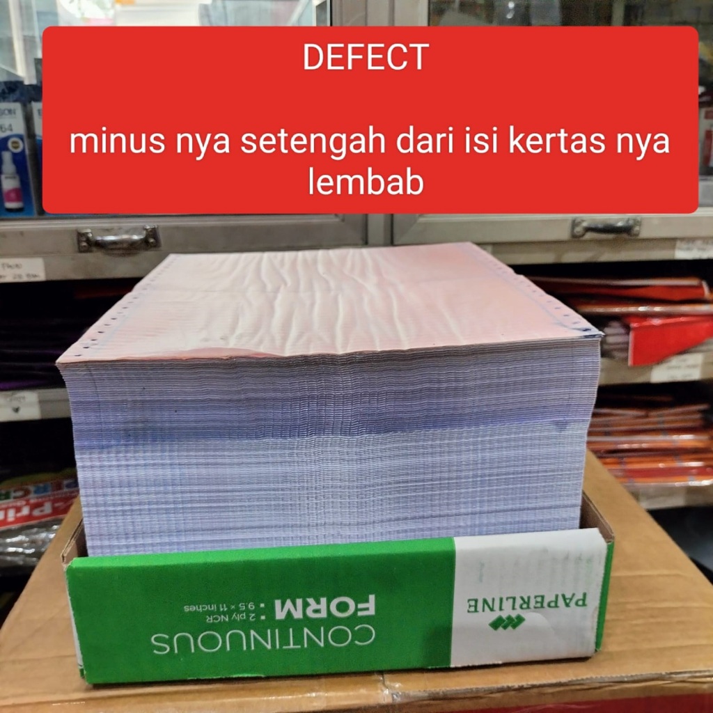 

DEFECT Continous Form 2 ply prs Paperline Sidu