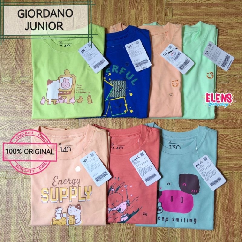 Giordano Junior Kaos anak cewe laki laki 100% original