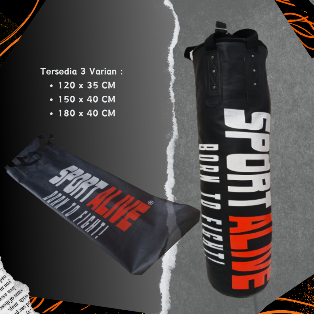 Samsak Tinju Gantung 120 150 180 CM Samsak Taekwondo Karate Silat Heavy Bag BOXING SPORTALIVE