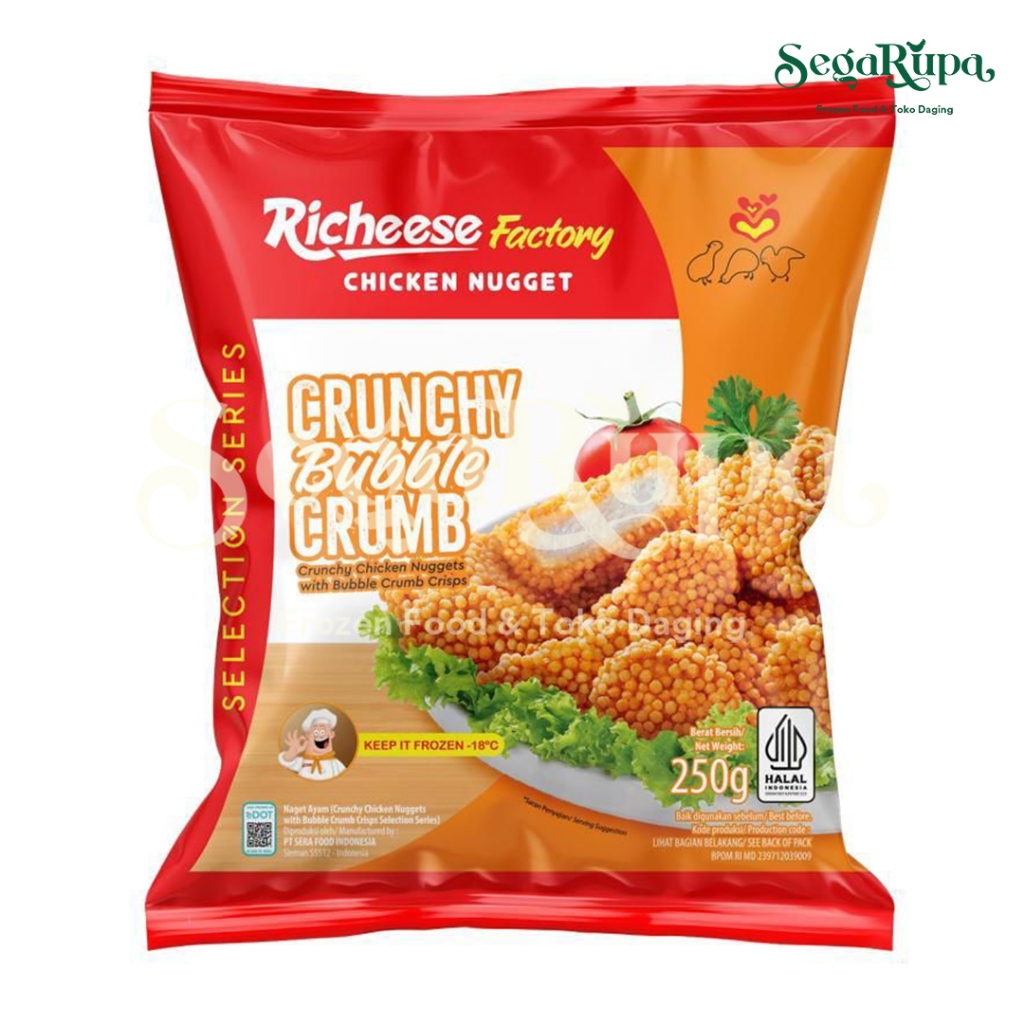 

RICHEESE CRUNCHY BUBBLE CRUMB 250 GR - SEGARUPA FROZEN FOOD & TOKO DAGING