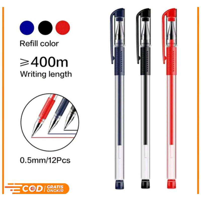 

Bolpoint/Pulpen Gel Ink 0.5mm