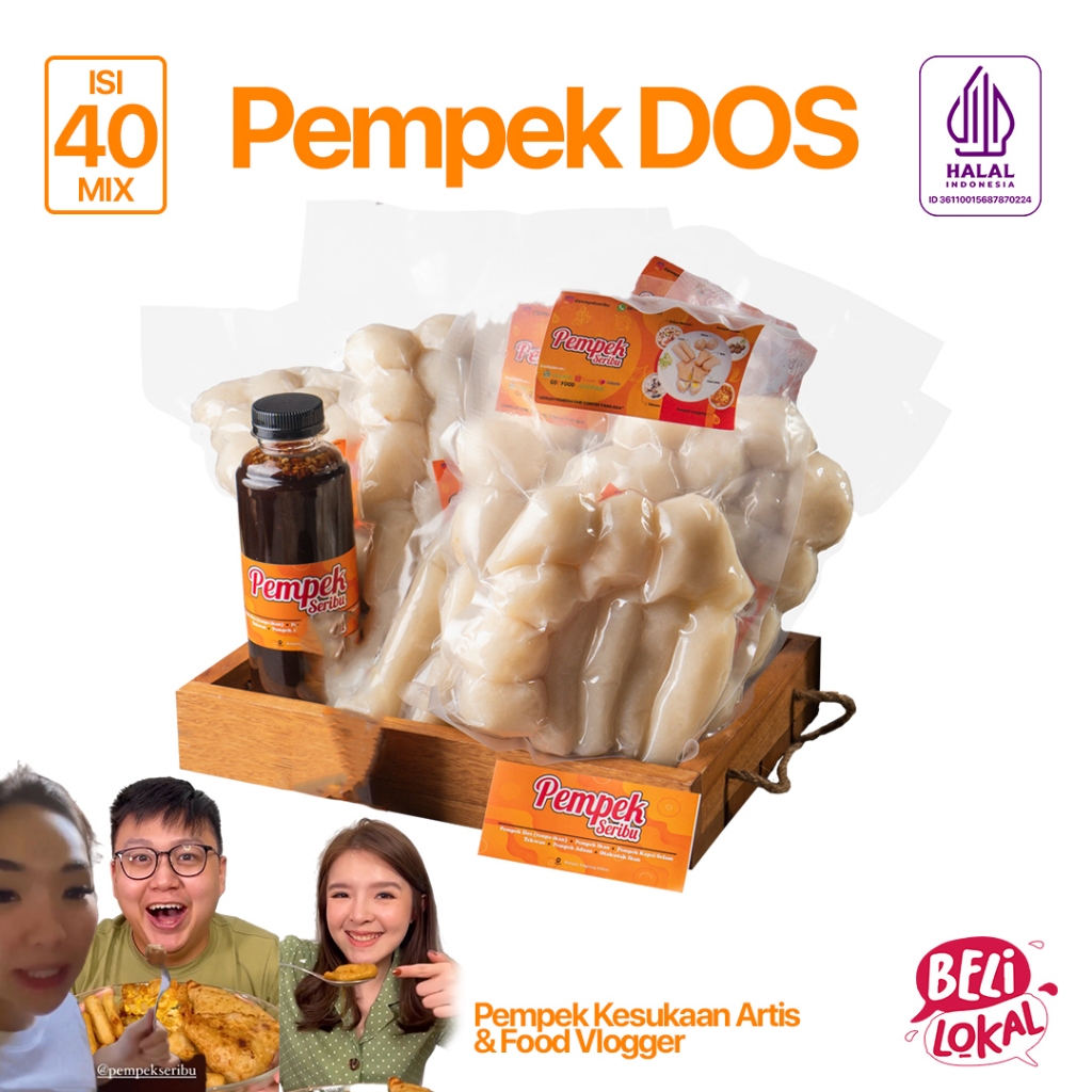 

Pempek Palembang Pempek Dos isi 40 mix