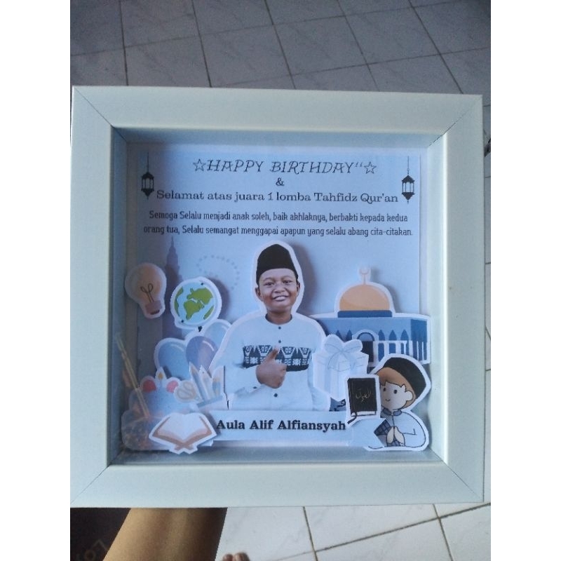 Frame 3D Aestetik |Frame 3D Birthday |Kado Ulangtahun |Popup frame kado