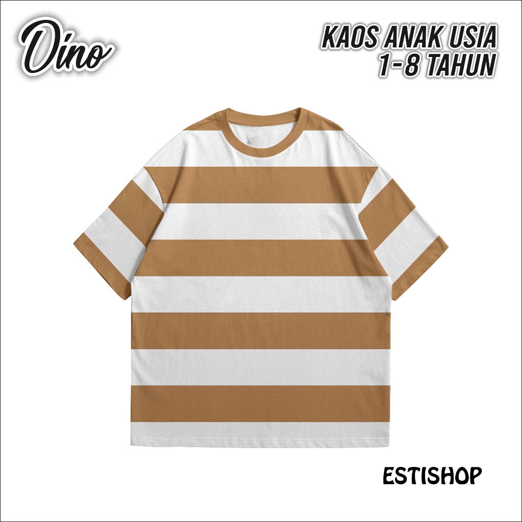 ESTISHOP baju anak perempuan kaos salur big stripe dilan cotton combed 30s