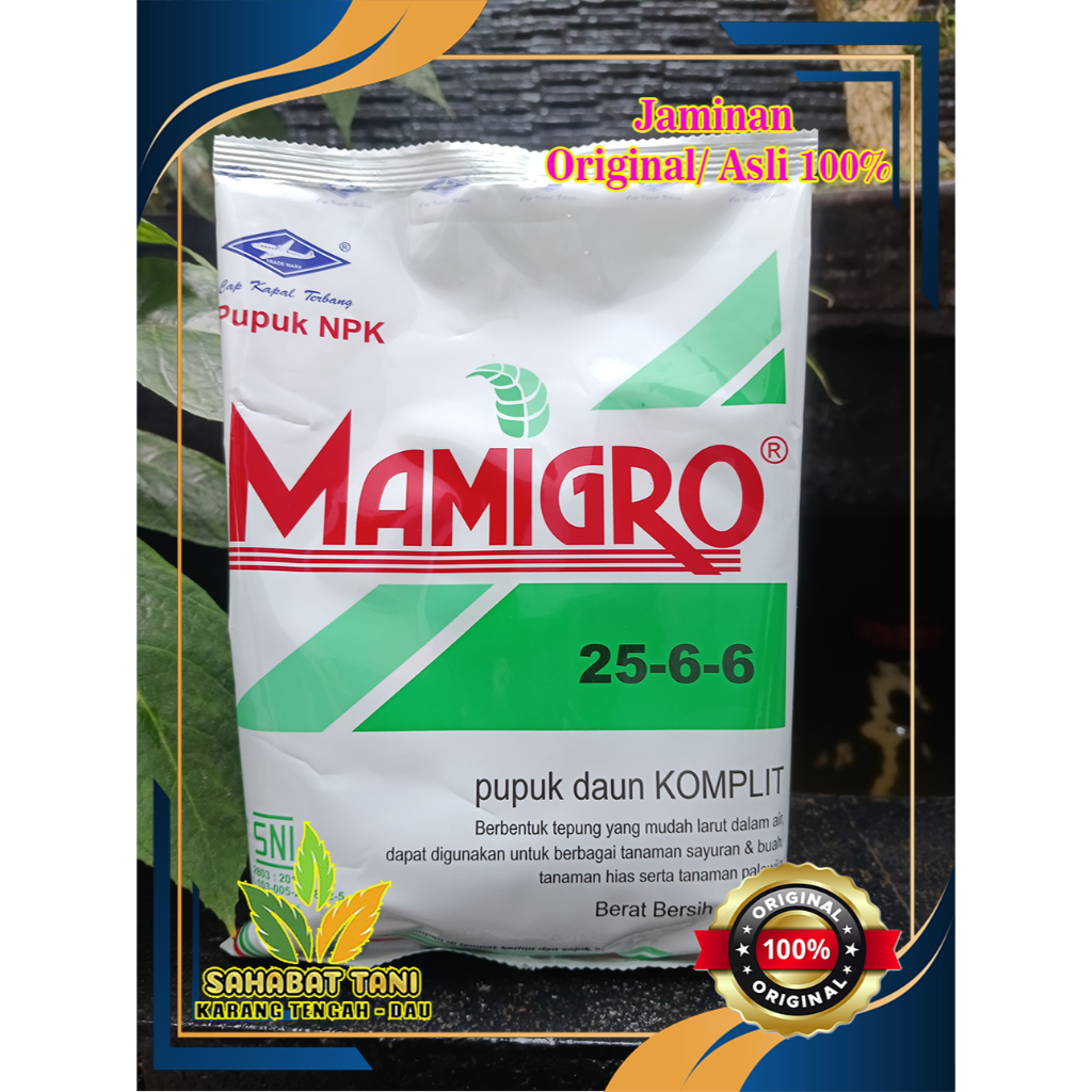 PUPUK NPK MAMIGRO DAUN 25-6-6 HIJAU 1KG