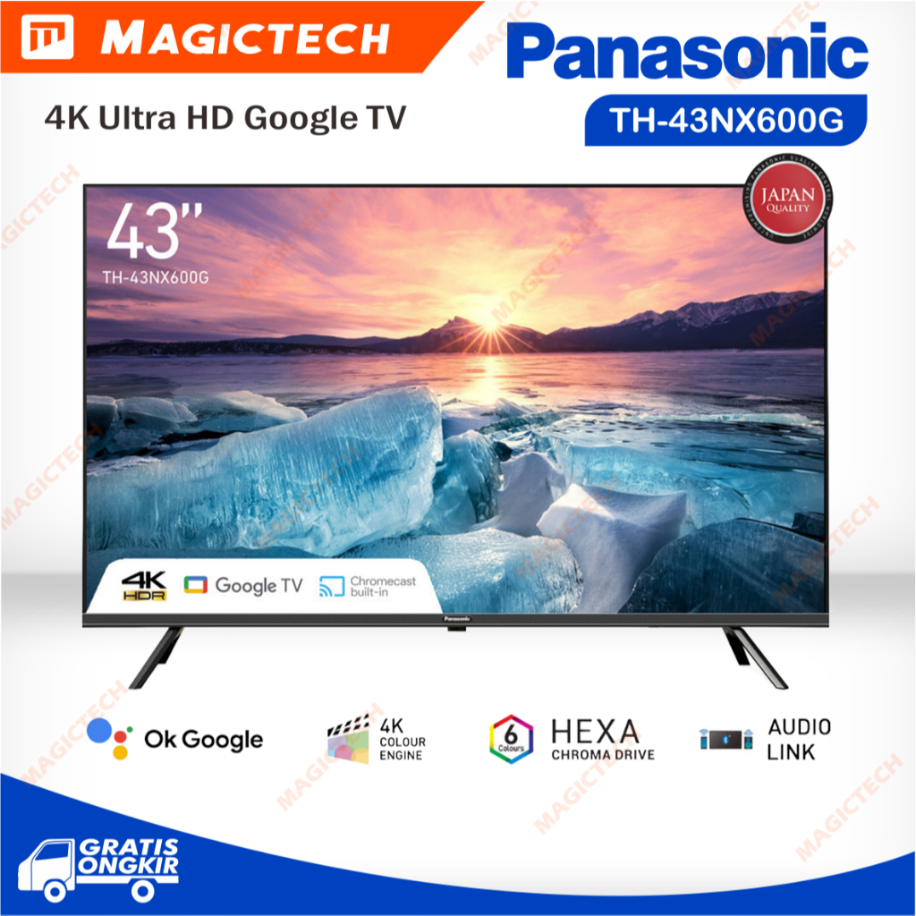 TV LED PANASONIC 43 Inch / 43" TH-43NX600G 4K UHD SMART GOOGLE TV