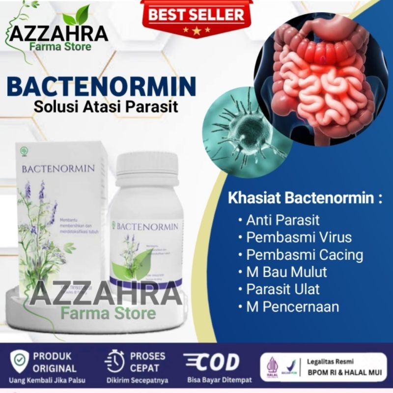 BACTENORMIN Asli Original Obat Penghilang Anti Parasit Herbal Resmi BPOM