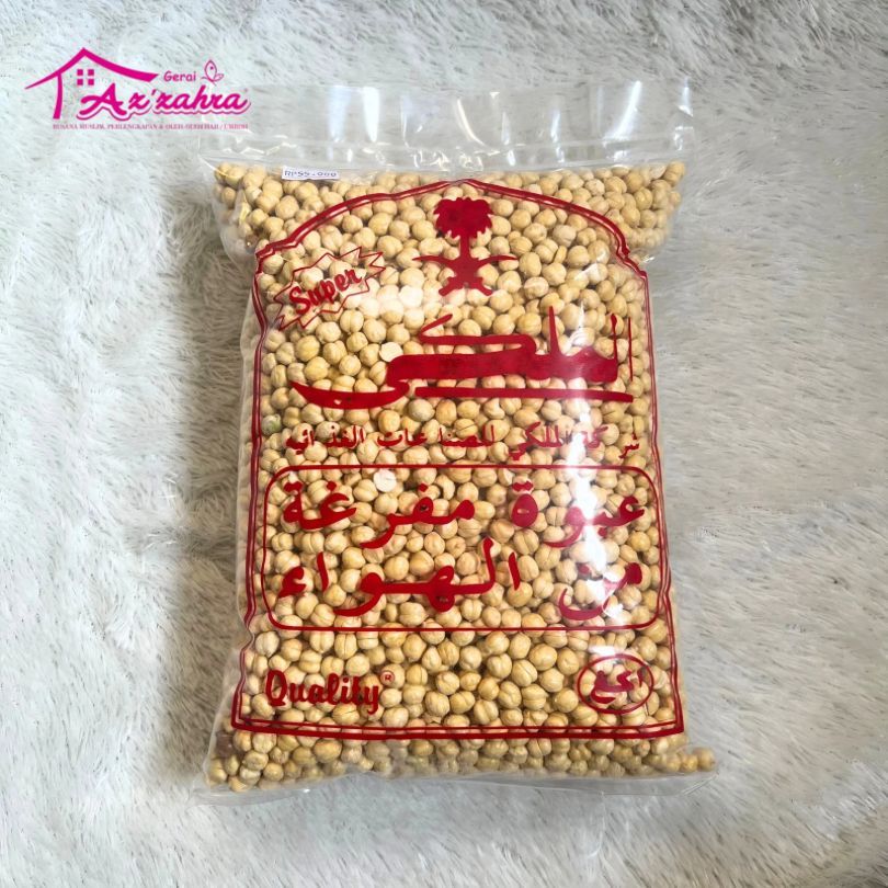 

Kacang arab super\ kacang arab oleh oleh haji 1kg\ Roasted Gram Whole Ready Eat