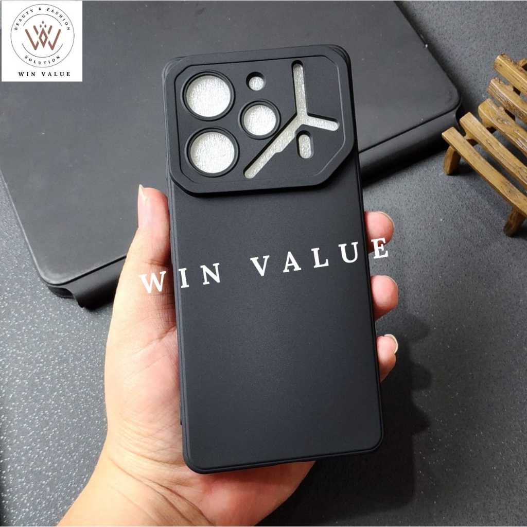 Tecno Pova 6 Tecno Pova 6 Pro Case Pro Kamera Softcase Black Matte Case Tecno Pova 6 Tecno Pova 6 Pr