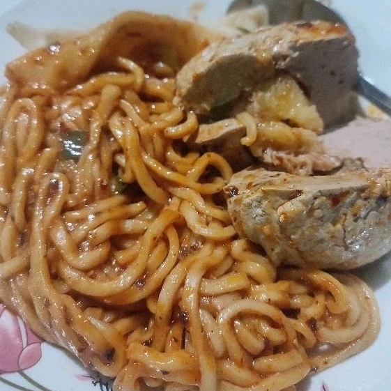 

mie jerit + bakso ikan jando