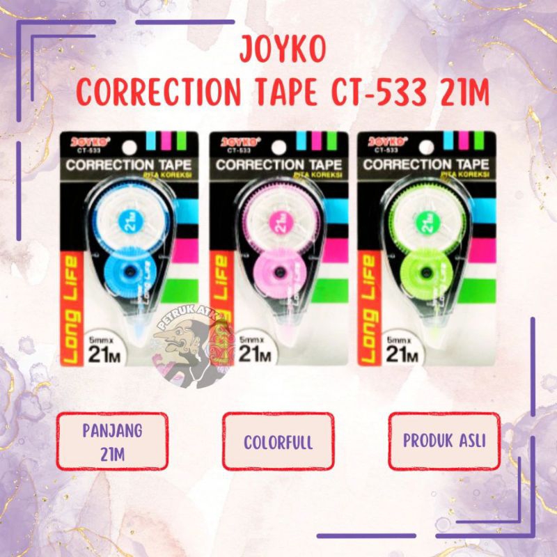 

[PCS] CORRECTION TAPE / PITA KOREKSI JOYKO CT-533 21 METER X 5 MM