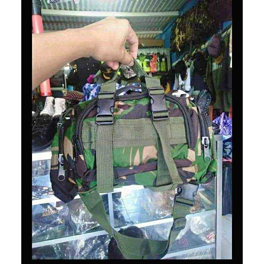 Tas Selempang Hijau Army Tas Samping TNI POLRI MENWA