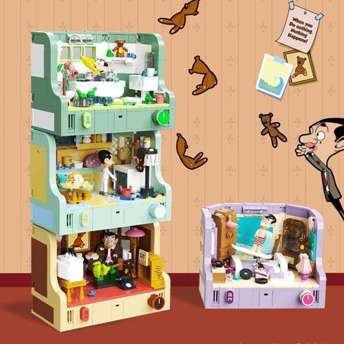 AREA X MR BEAN HOUSE SERIES BUILDING BLOCK - MAINAN LEGO BRICKS SET