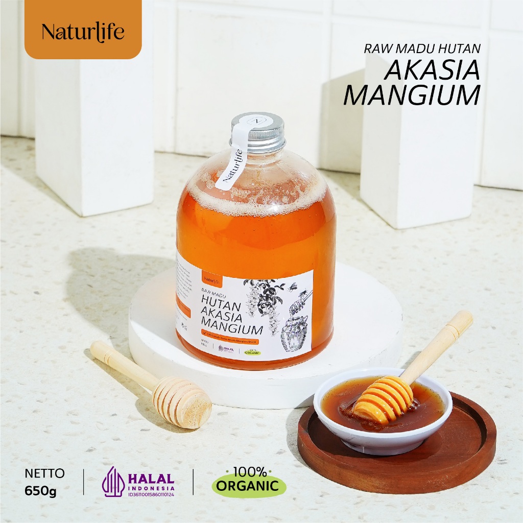 MADU AKASIA MANGIUM MURNI RAW ASLI 650GRAM NATURLIFE ORIGINAL ALAMI TANPA CAMPURAN APAPUN RAW HONEY 