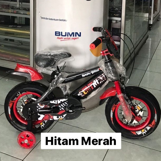 Sepeda bmx anak 12 inch rubick by united cowok usia 3-8 tahun ban jumbo gede ada musik dan tameng hi