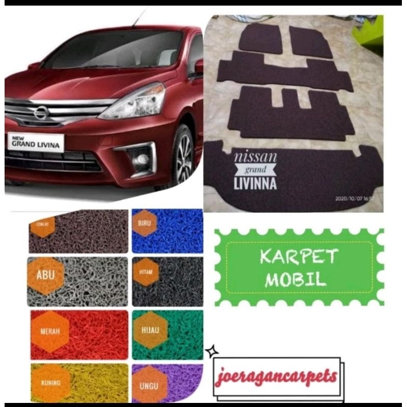 Karpet Mobil mie Grand Livina full bagasi