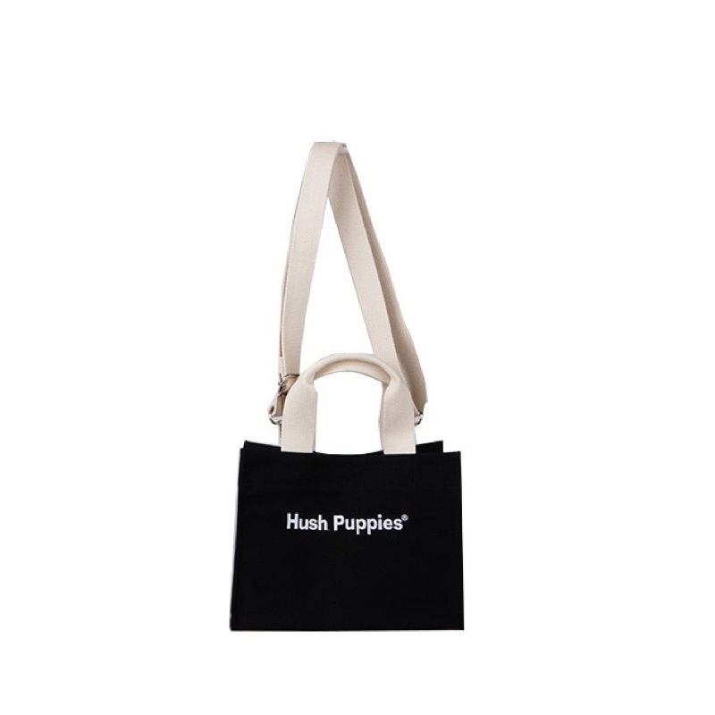 Pre-loved Hush Puppies Tas Wanita Canvas Tote Bag Small Black