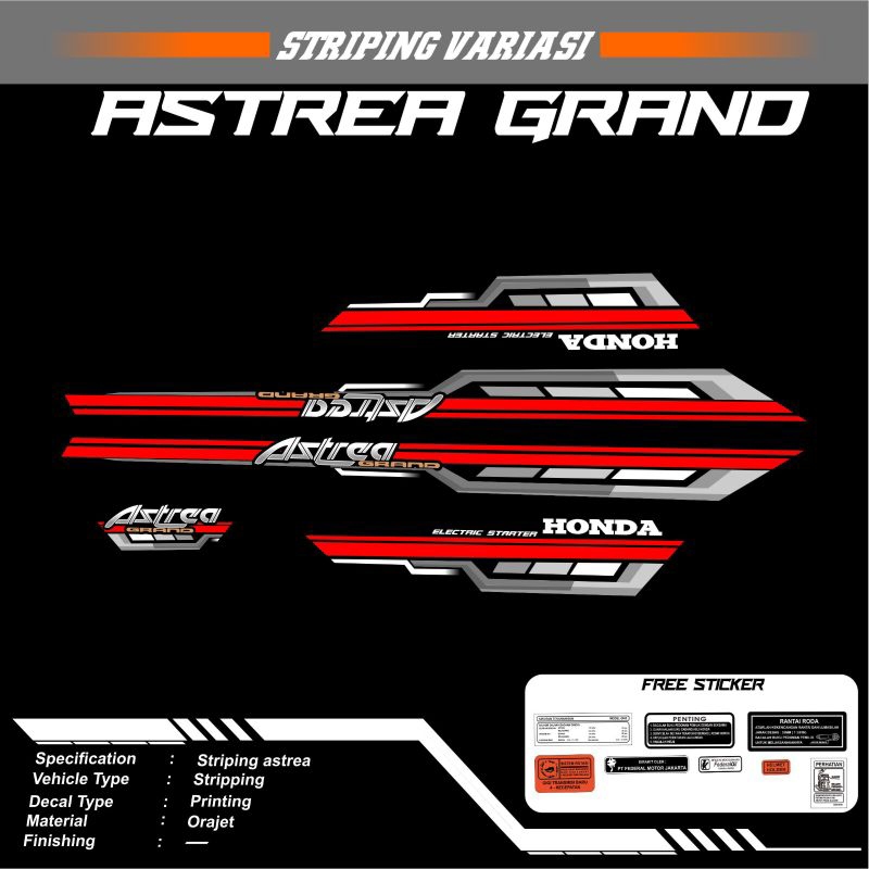 [COD] STRIPING ASTREA GRAND, STRIPING DREAM, ASTREA GRAND, STRIPING ASTREA TERBARU, STRIPING ASTREA 