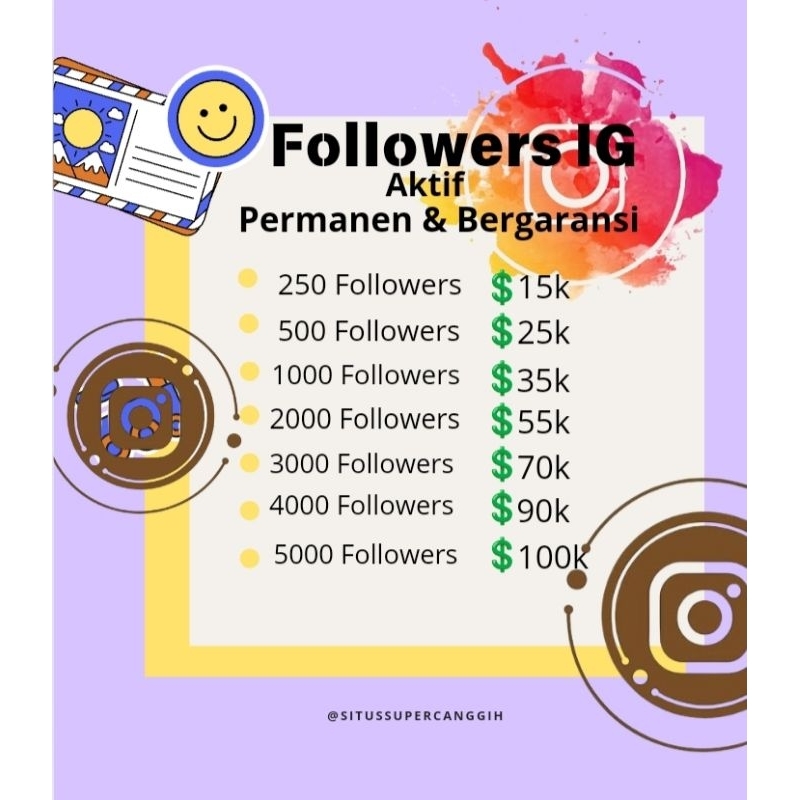 Followers Murah Real Aktif Indonesia Followers Bergaransi Permanen Instagram