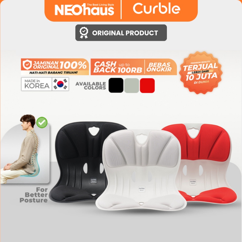Modern CURBLE CHAIR WIDER  Kursi Penopang Postur Pinggang Original Korea