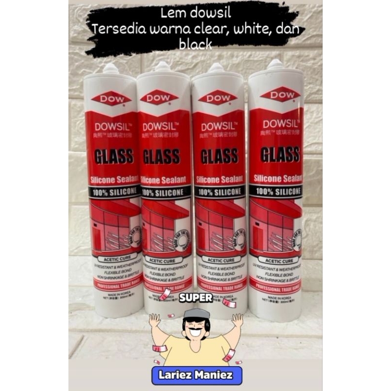 

Lem Kaca Netral Lem Dowsil Netral Kaca Botol Silicone Botol Sealant Kaca-300ml