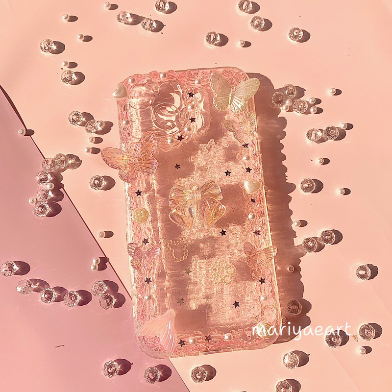 Butterfly Phonecase Decoden | Decocream gliter | Case kupu kupu | Case hp iphone samsung | case hp d