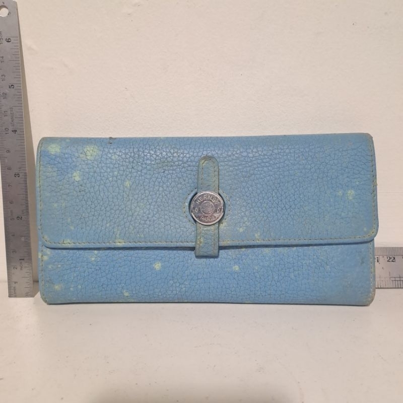 dompet wanita branded warna blue preloved