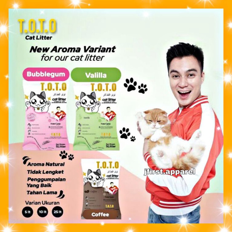 Penjualan Terbanyak PASIR KUCING TOTO 25 LITER  PASIR GUMPAL WANGI  PASIR TOTO 25L