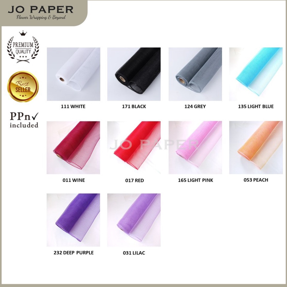 

Termurah Flower Wrapping Paper Polynet Korea Mesh Roll Tile Jaring Kertas Buket Bunga Florist