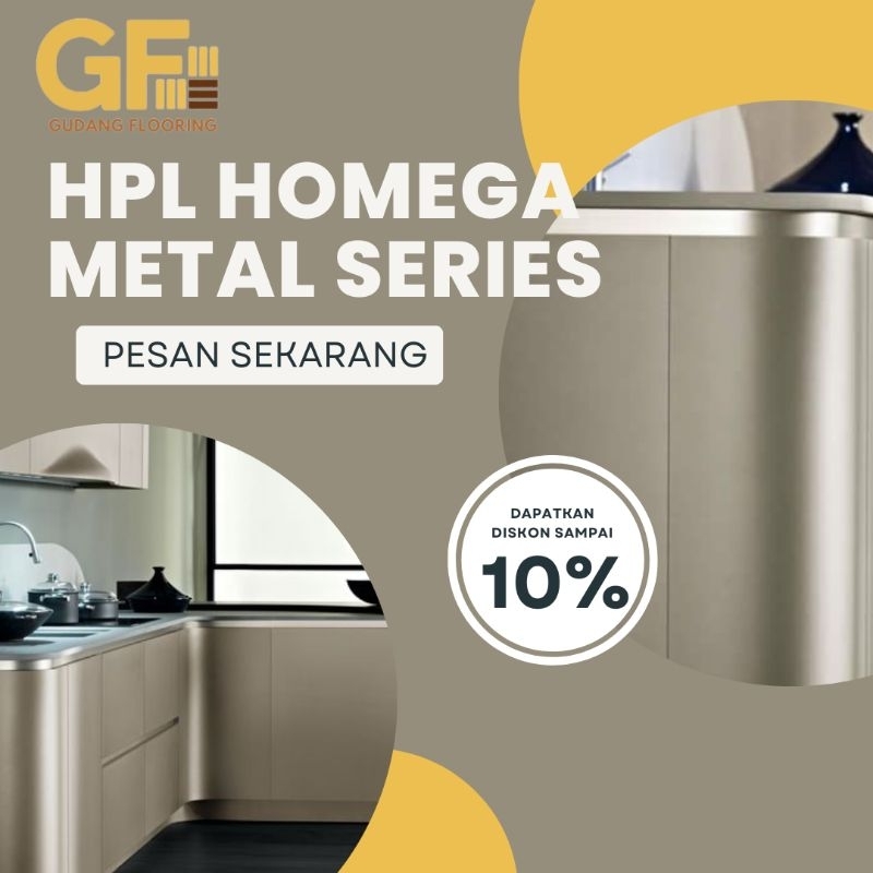 HPL Homega Metal Series Pelapis meja Furniture HPL kayu Triplek