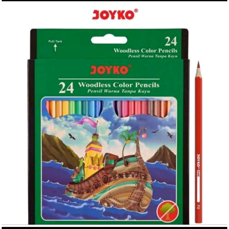 

(24 warna panjang) pensil warna Joyko Cp-104 / pensil 24 warna