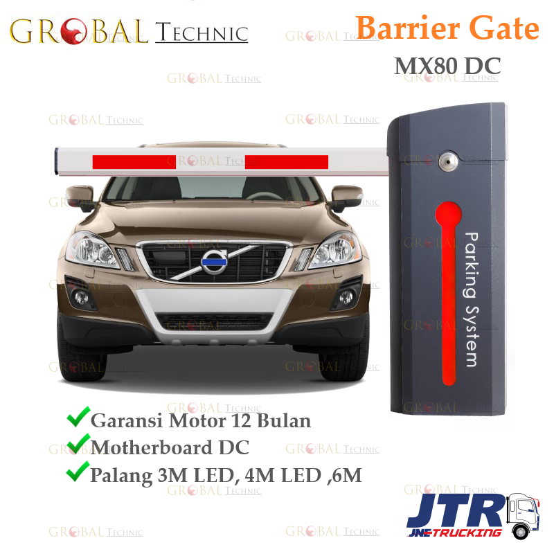 Barrier Gate MX80 DC Parking Gate Automatic / Portal Parkiran Otomatis