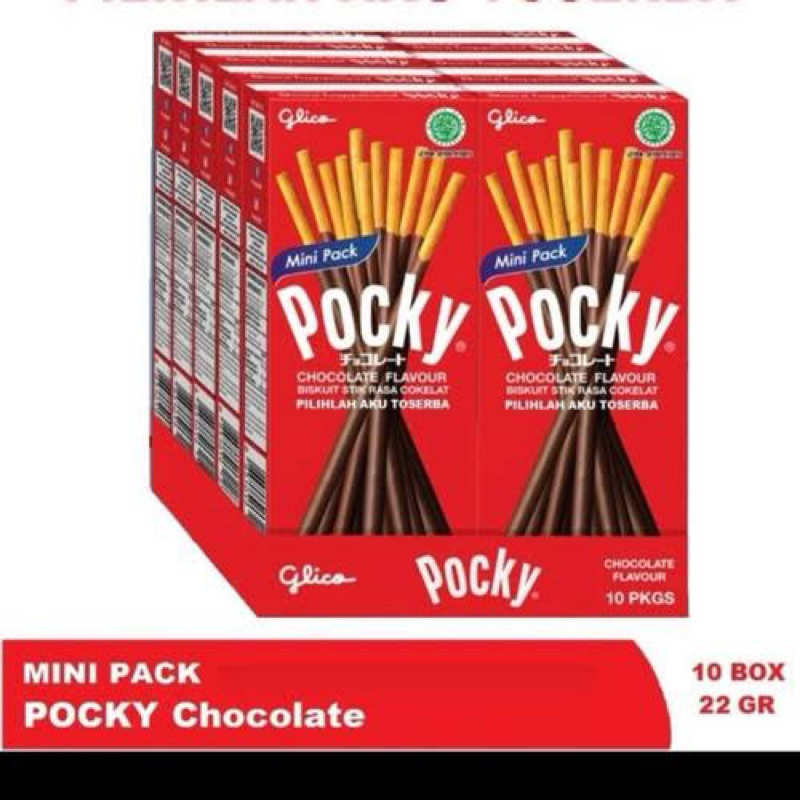 

POCKY MINI 1 PACK ISI 10 X 22GR | POCKY COKLAT | POCKY STROBERI | POCKY COOKIEZ N CREAM | GLICO POCKY MINI