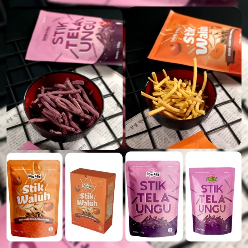 

Stik Waluh/Stik Tela Ungu DONNA Healthy Snack Oleh-oleh Khas Cepu Blora