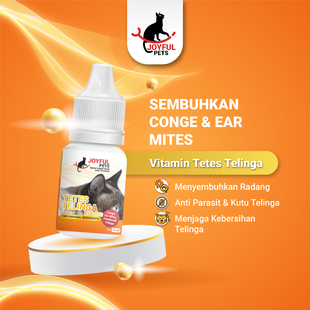 Obat Tetes Telinga Kucing Untuk Conge & Ear Mites