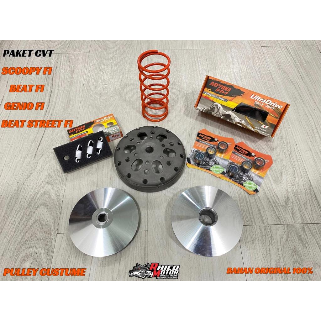 PAKET UPGRADE CVT 6 FULL KIRIAN CUSTUME. SCOOPY FI, BEAT FI, GENIO FI, BEAT STREET FI