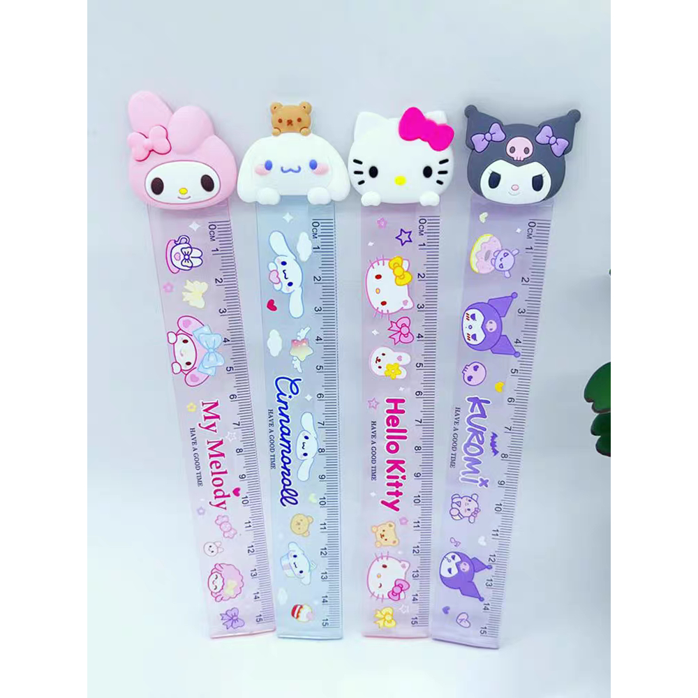 

Penggaris Lucu Motif Sanryo Zanrio / Cute Ruler Cinnamoroll, Melody, Kitty Kuromi