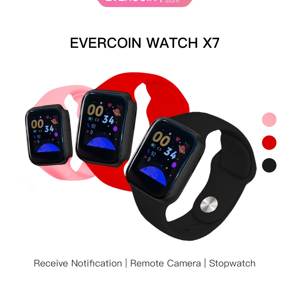 Berkualitas Tinggi MAXLEVEL LUCKY X7 Smartwatch Digital Keren Notifikasi Soical Media Wallpaper Remo