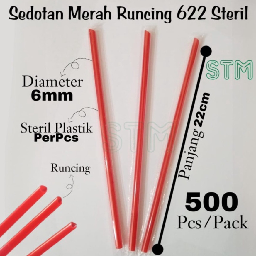 Terkini Grosir Sedotan bubble seukuran Merah mixue RedUngu Chatime Purple panjang 22cm Steril Plasti