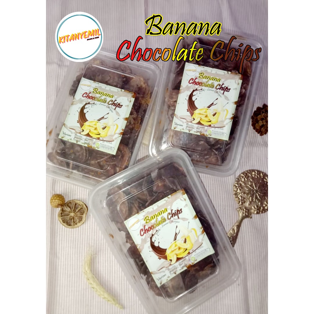 

Kripik pisang coklat lumer/ banana chips cemilan viral 125gr