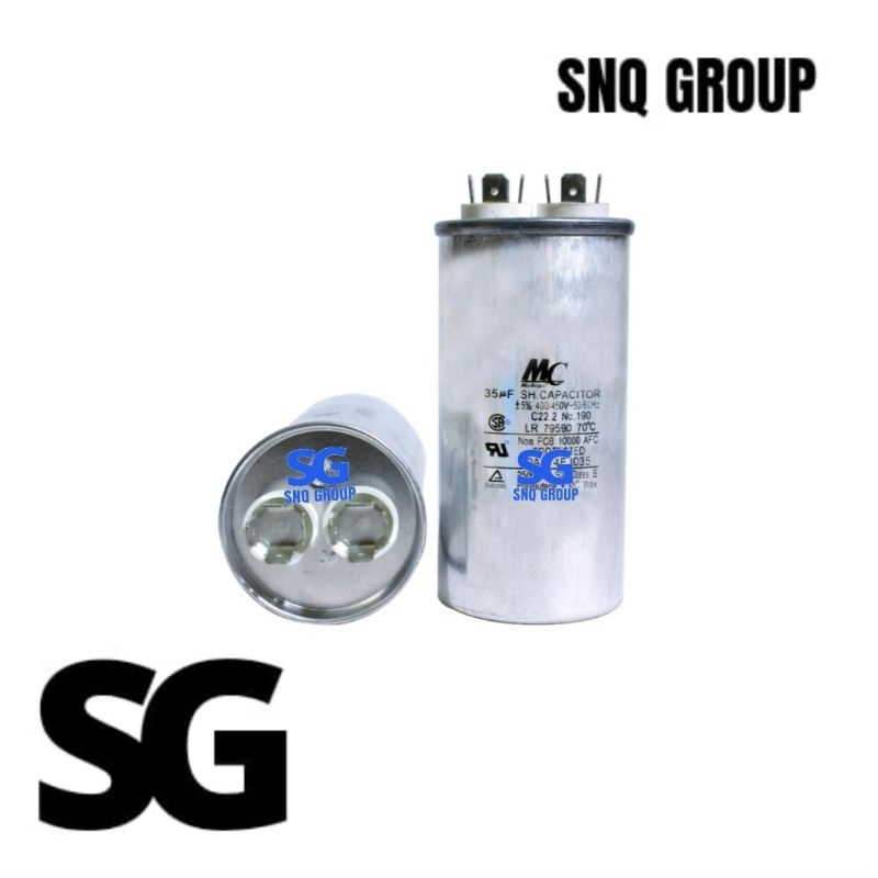 Capasitor ac 1,5 PK 35 uf MC - Kapasitor MC 35 mikro untuk AC 1,5pk LG, samsung, daikin, gree, chang