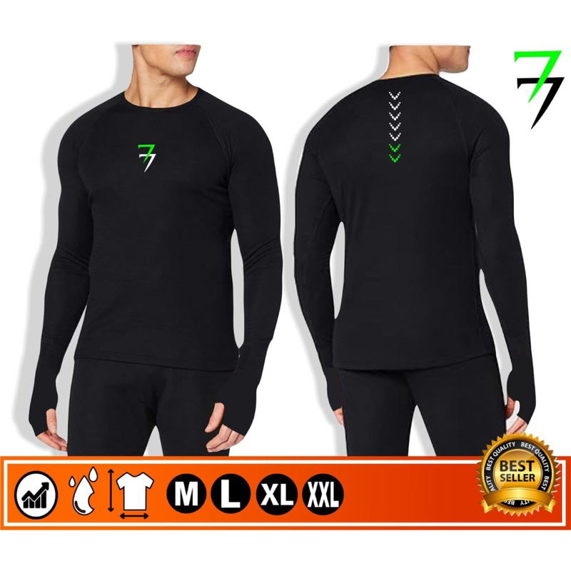Kaos Panjang Pria Olahraga Renang / Baju Renang Lengan Panjang Pria / Baju Swimming Ada Lubang Jempo